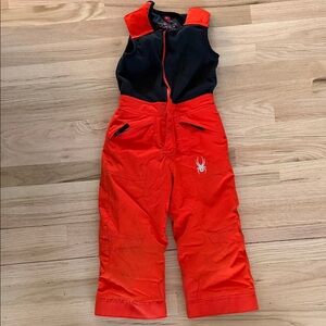 Spyder Kids' Red and Black Ski Bib